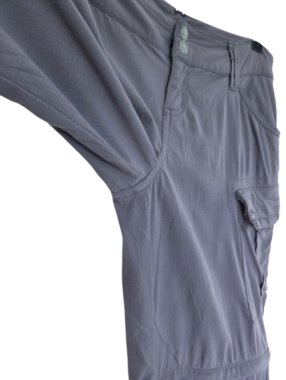 prAna Sage Convertible Pant Women 6 Grey Ripstop - Picture 12 of 15